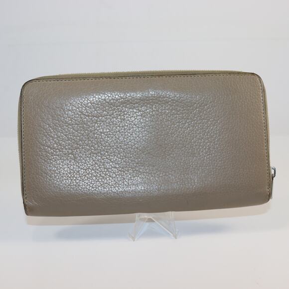 Celine Taupe Leather Zippy Wallet - Picture 2 of 9